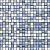 Arabia 29,5x29,5x0,4 Mix Blue Silver (1,5x1,5)