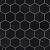 Essential 25,8x29,8x1 Hexagon Negro Mar Pul