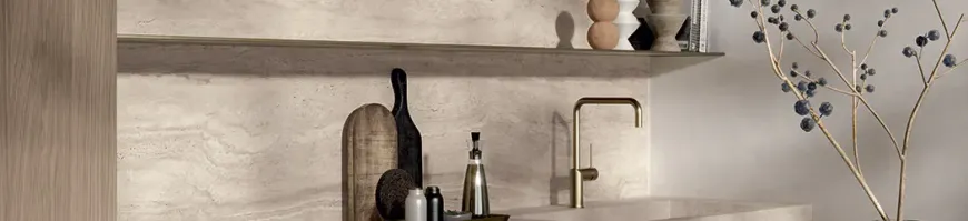 Keramische vloeren - Travertin look