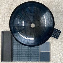 Waskom Rond 40x40x17cm Beton-Grijs