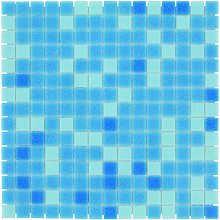 Amsterdam 32,2x32,2x0,4 Blue mix Soft Grain Glass Basic Serie Square
