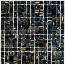 Amsterdam 32,2x32,2x0,4 Dark Blue Golden Vein Glass Gold Serie Square