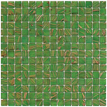 Amsterdam 32,2x32,2x0,4 Green Golden Vein Glass Gold Serie Square