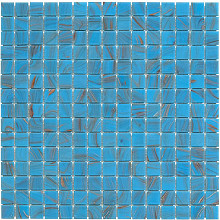 Amsterdam 32,2x32,2x0,4 Light Blue Golden Vein Glass Gold Serie Square