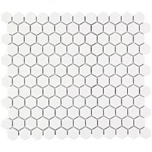 Barcelona 26x30x0,6 White Matt Porcelain Glazed Hexagon