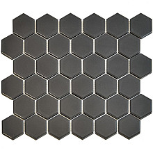 Barcelona 28,1x32,5x0,6 Grey Glossy Porcelain Glazed Hexagon
