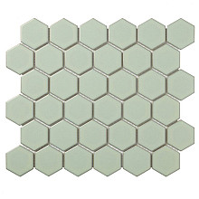 Barcelona 28,1x32,5x0,6 Light Green Edge Glossy Porcelain Glazed Hexagon