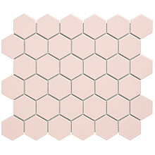 Barcelona 28,1x32,5x0,6 Pink Glossy Porcelain Glazed Hexagon