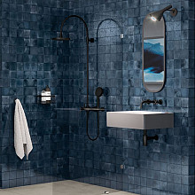Kasba 29,7x29,7x0,65 Indigo Glossy Porcelain Glazed Square