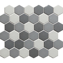 London 28,1x32,5x0,6 Dark Grey mix R11 Porcelain Unglazed Hexagon