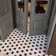London 28,1x32,5x0,6 Super White R11 Porcelain Unglazed Hexagon