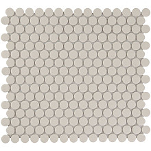 London 31,5x29,4x0,55 White R11 Porcelain Unglazed Round