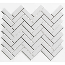 Paris 24,7x31,8x0,6 Extra White Glossy Porcelain Glazed Herringbone