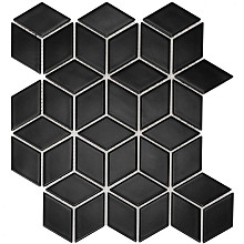 Paris 26,6x30,5x0,6 Black Matt Porcelain Glazed Cubic
