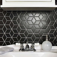 Paris 26,6x30,5x0,6 Black Matt Porcelain Glazed Cubic