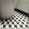 Paris 26,6x30,5x0,6 black+white+grey Glossy Porcelain Glazed Cubic