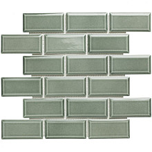 Paris 29,1x29,6x0,65 Green Grey Glossy Porcelain Glazed Rectangle
