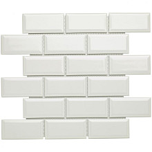 Paris 29,1x29,6x0,65 White Glossy Porcelain Glazed Rectangle