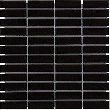 Paris 30x30x0,6 Black Glossy Porcelain Glazed Rectangle