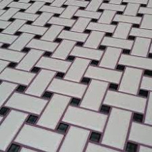 Paris 30x30x0,6 White and Black Matt Porcelain Glazed Basketweave