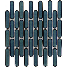 Sevilla 30x30x0,6 Azure Blue speckle Glossy Porcelain Glazed Oval Finger