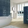 Valencia 27,8x32,5x0,5 Blue Matt + Glossy Glass Recycled Hexagon