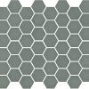 Valencia 27,8x32,5x0,5 Matt Khaki Matt Glass Recycled Hexagon