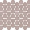 Valencia 27,8x32,5x0,5 Matt Pink Matt Glass Recycled Hexagon