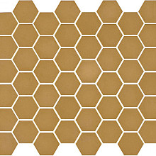 Valencia 27,8x32,5x0,5 Mustard Matt Glass Recycled Hexagon