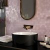 Valencia 27,8x32,5x0,5 Pink Matt + Glossy Glass Recycled Hexagon