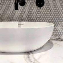 Venice – Pennyround 31,5x29,4x0,55 Blue Grey Edge Glossy Porcelain Glazed Round
