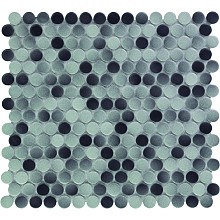 Venice – Pennyround 31,5x29,4x0,55 Grey Mix Glossy Porcelain Glazed Round