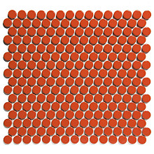 Venice – Pennyround 31,5x29,4x0,55 Orange Glossy Porcelain Glazed Round