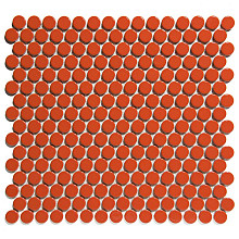 Venice – Pennyround 31,5x29,4x0,55 Orange Glossy Porcelain Glazed Round