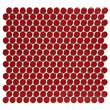 Venice – Pennyround 31,5x29,4x0,55 Red Glossy Porcelain Glazed Round