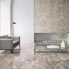 Elegant 59,6x150x1 Grey Bookmatch Glossy