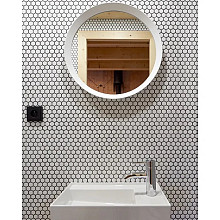 Barcelona 26x30x0,3 Soft White with edge Glossy Porcelain Glazed Hexagon
