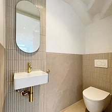 Sevilla 29,6x29,9x0,8 Cafe Latte Glossy Porcelain Glazed Finger