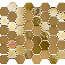 Valencia 27,8x32,5x0,5 Mustard Matt Glass Recycled Hexagon