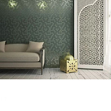 Valencia 27,8x32,5x0,5 Matt Khaki Matt Glass Recycled Hexagon