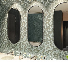 Valencia 27,8x32,5x0,5 Khaki Matt + Glossy Glass Recycled Hexagon