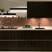 Valencia 27,8x32,5x0,5 Burgundy Matt + Glossy Glass Recycled Hexagon