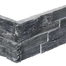 Hoekstuk Stonepanel Black slate 15x60x1,5/2,5
