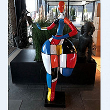 Beeld - Vrouw mondriaan