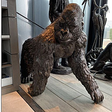 Beeld - Brons Gorilla groot 100 cm