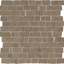 Unika Limestone 30x30x0,95 Minimal Mosaic Mini Block Chocolate Nat