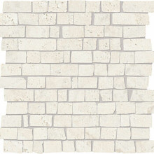 Unika Limestone 30x30x0,95 Minimal Mosaic Mini Block White Nat