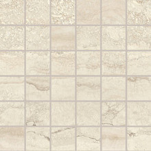 Unika Limestone 30x30x0,95 Vein Cut Mosaic Cream Lappato