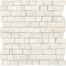 Unika Limestone 30x30x0,95 Vein Cut Mosaic Mini Block White Nat