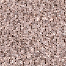 Gravity 30,1x30,7x0,6 Aluminium 3D Hexagon Copper